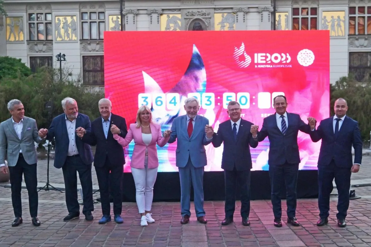 Prezentacja logo i uruchomienie zegara III Igrzysk Europejskich Kraków. Małopolska 2023