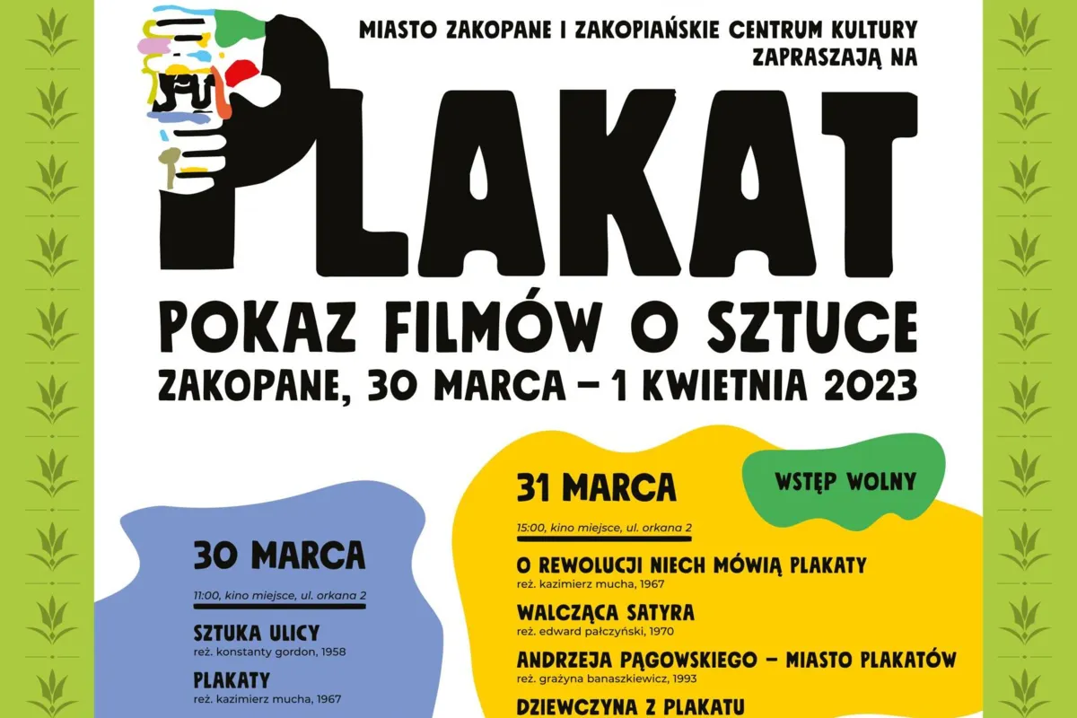POKAZ FILMÓW O SZTUCE w Zakopanem