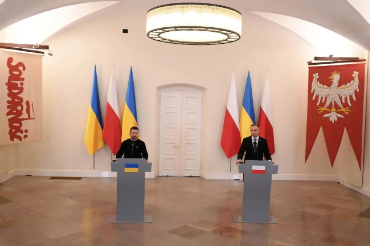 Prezydenci Andrzej Duda i Wołodymyr Zełenski spotkali się z dziennikarzami