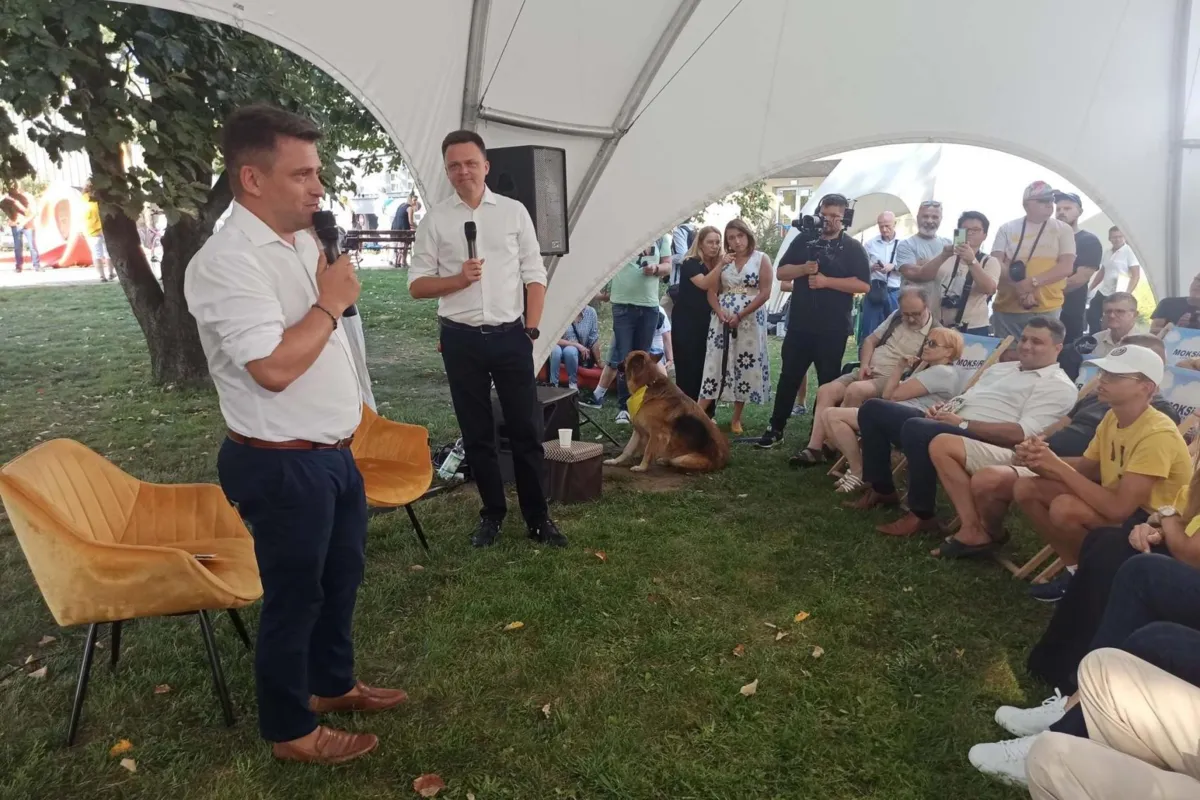 Szymon Hołownia na spotkaniu wyborczym w Chrzanowie