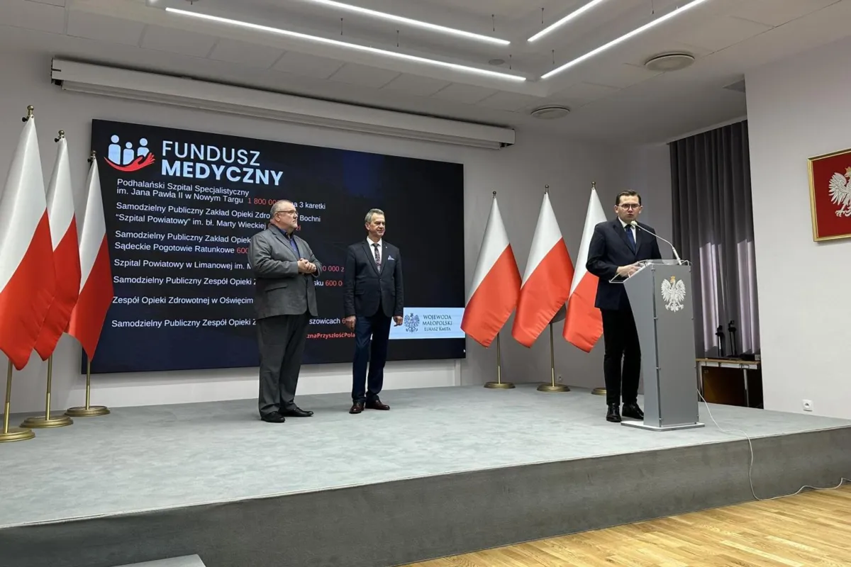 Województwo małopolskie otrzymało 5 milionów 400 tysięcy złotych na zakup nowoczesnych ambulansów