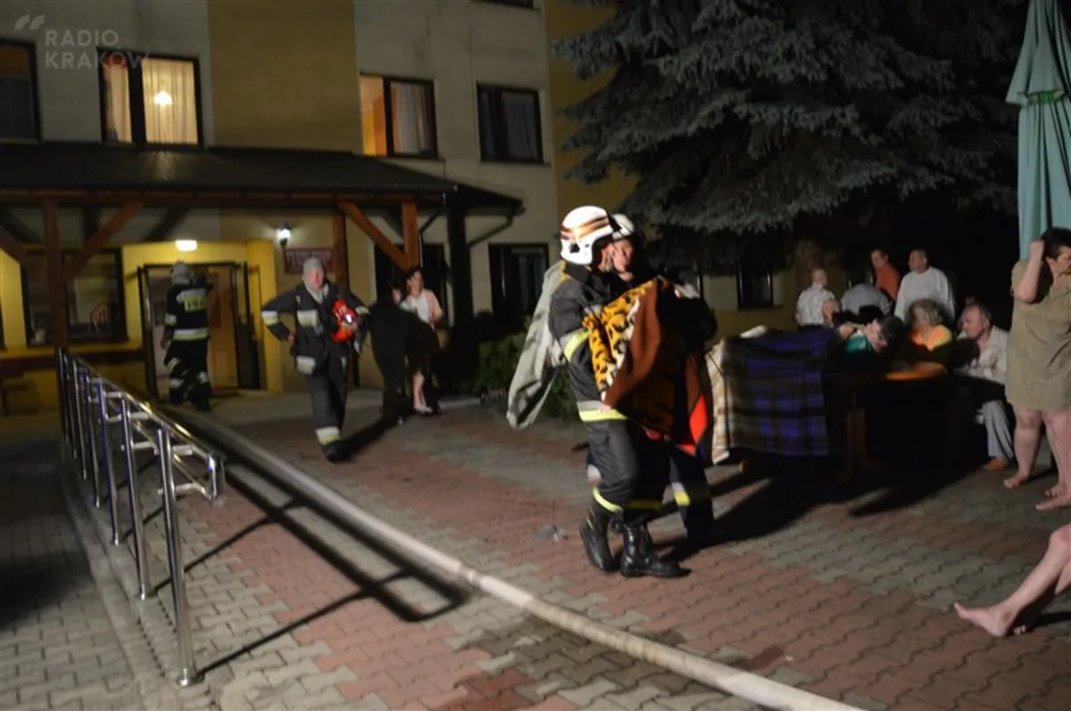 Tragiczny nocny pożar w wadowickim DPS-ie. ZDJĘCIA, FILM