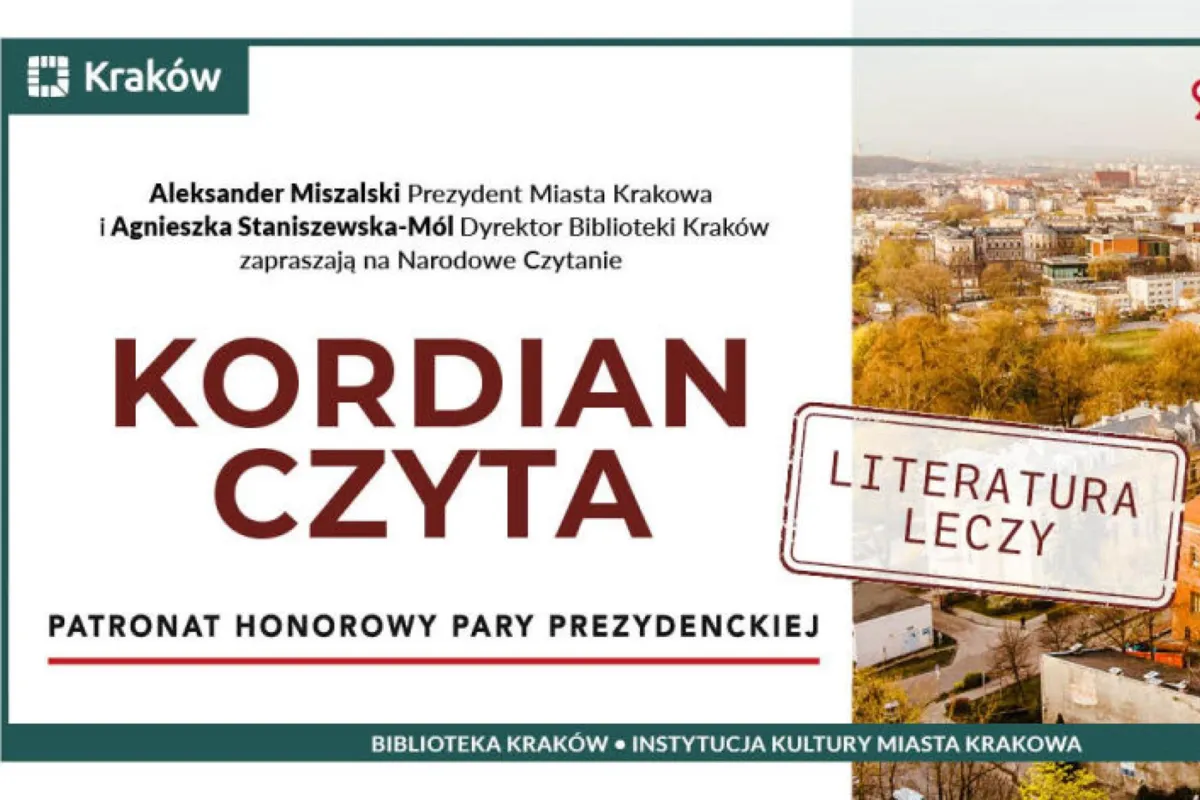 W sobotę 13 odsłona Narodowego Czytania. "Kordiana" będzie można usłyszeć na terenach Wesołej