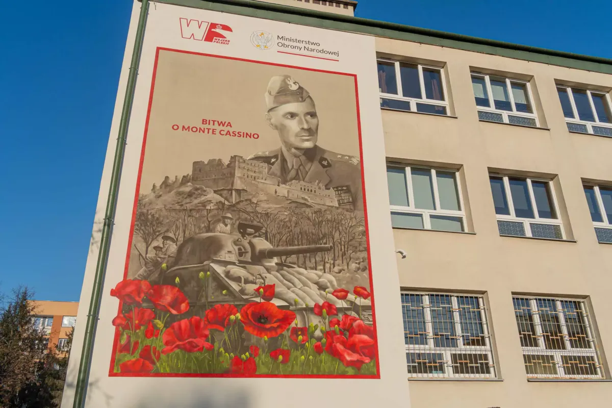 Sądecka szkoła ma wyjątkowy, nowy mural. "Przypomina to o tym, co się działo podczas II wojny światowej"