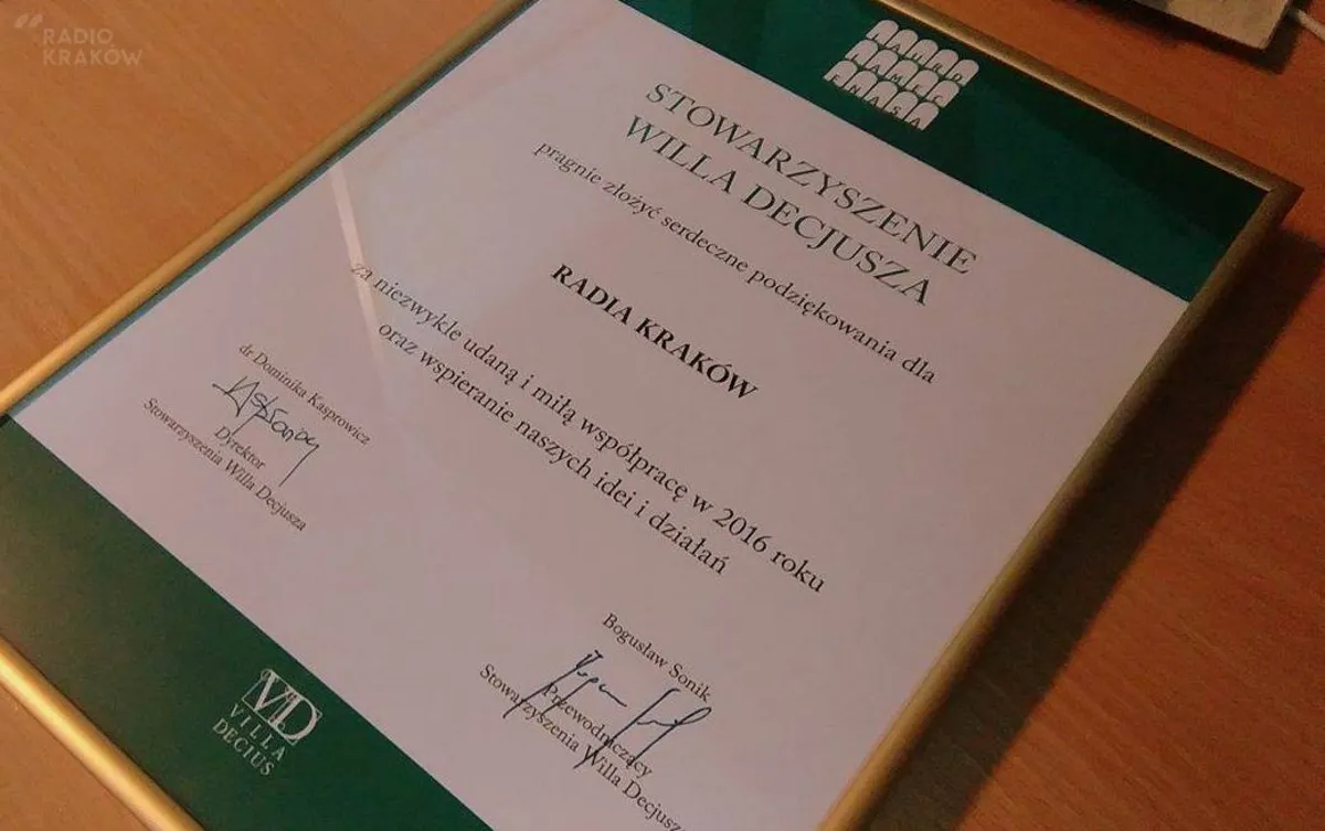 Laury dla mecenasów Willi Decjusza. Wśród nagrodzonych jest Radio Kraków