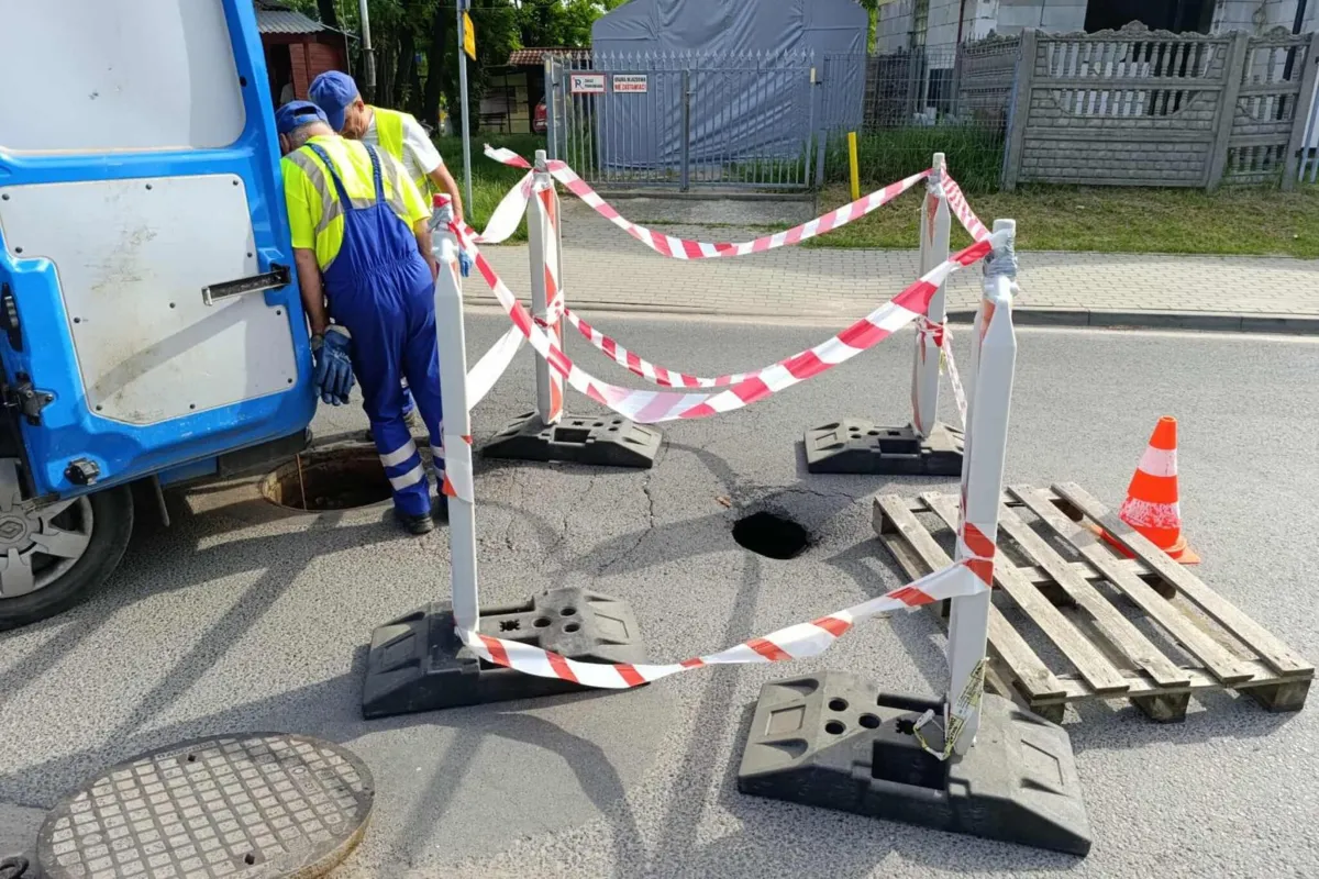Kolejne zapadlisko w centrum Olkusza?