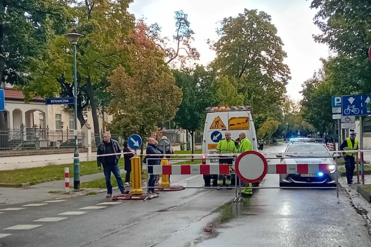 Niewybuch znaleziony w centrum Krakowa został wywieziony