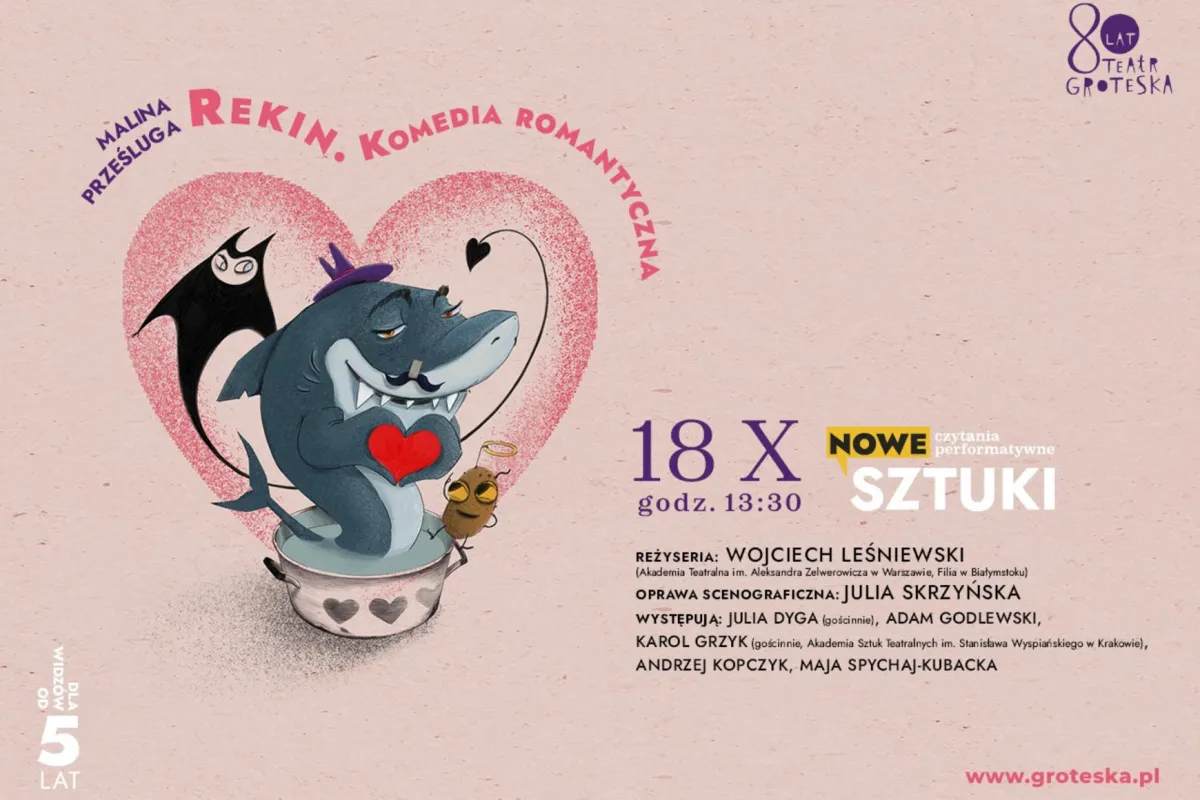 „Rekin. Komedia romantyczna” – czytanie performatywne, które wywróci Twoje wyobrażenia o miłości do góry płetwą!