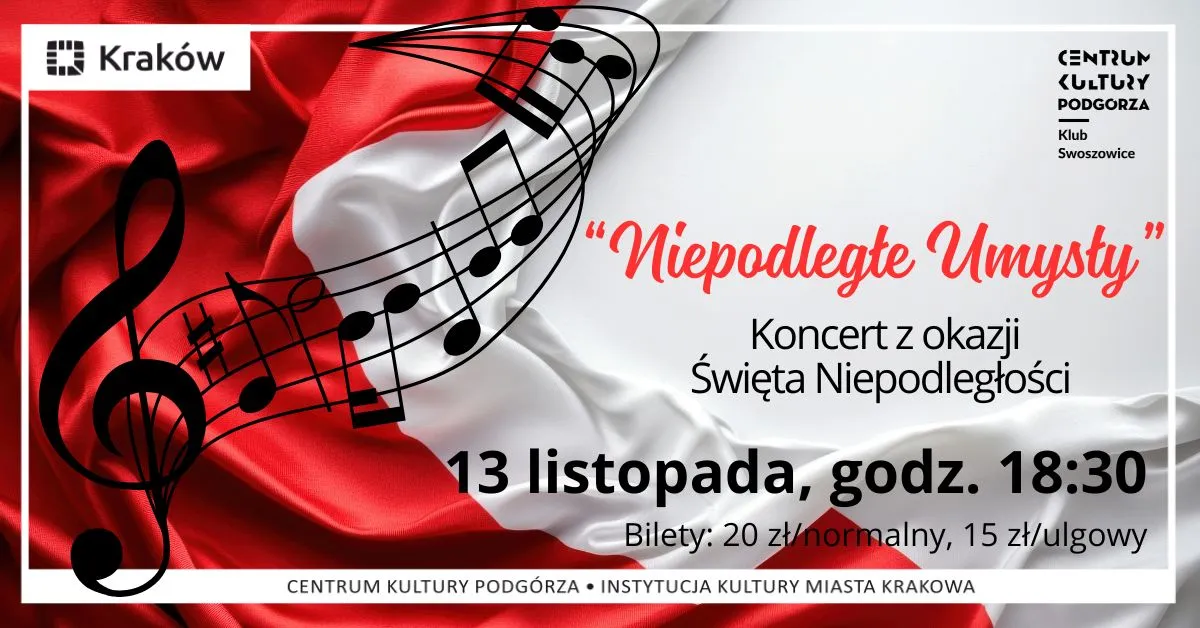 „Niepodległe umysły” - koncert z okazji Święta Niepodległości