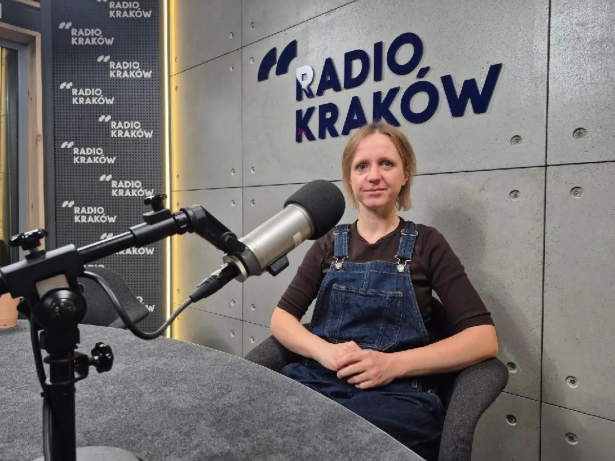 Ola Pałka w Radiu Kraków. Fot. Wioletta Gawlik