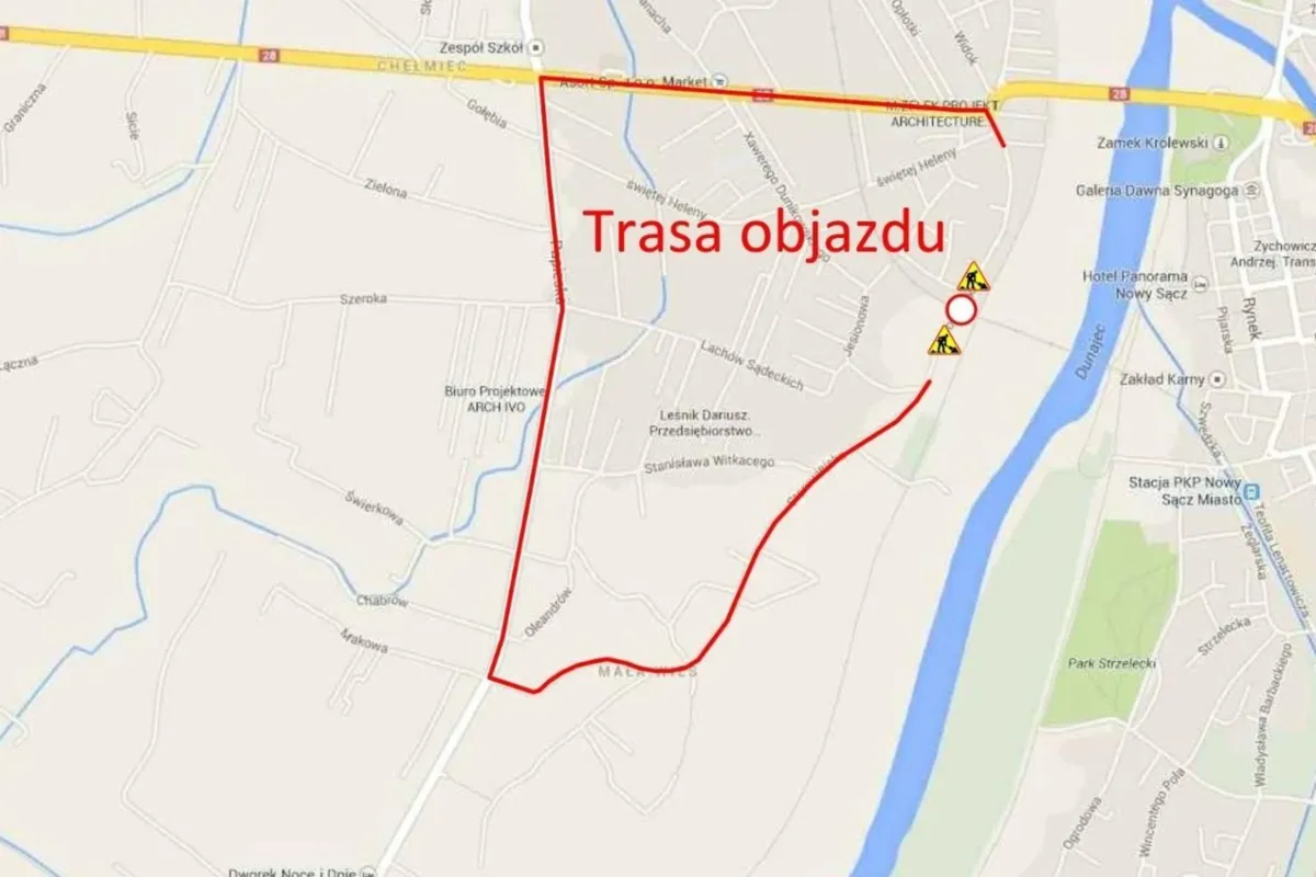 Od wtorku zamknięcie ulicy Starowiejskiej w Nowym Sączu
