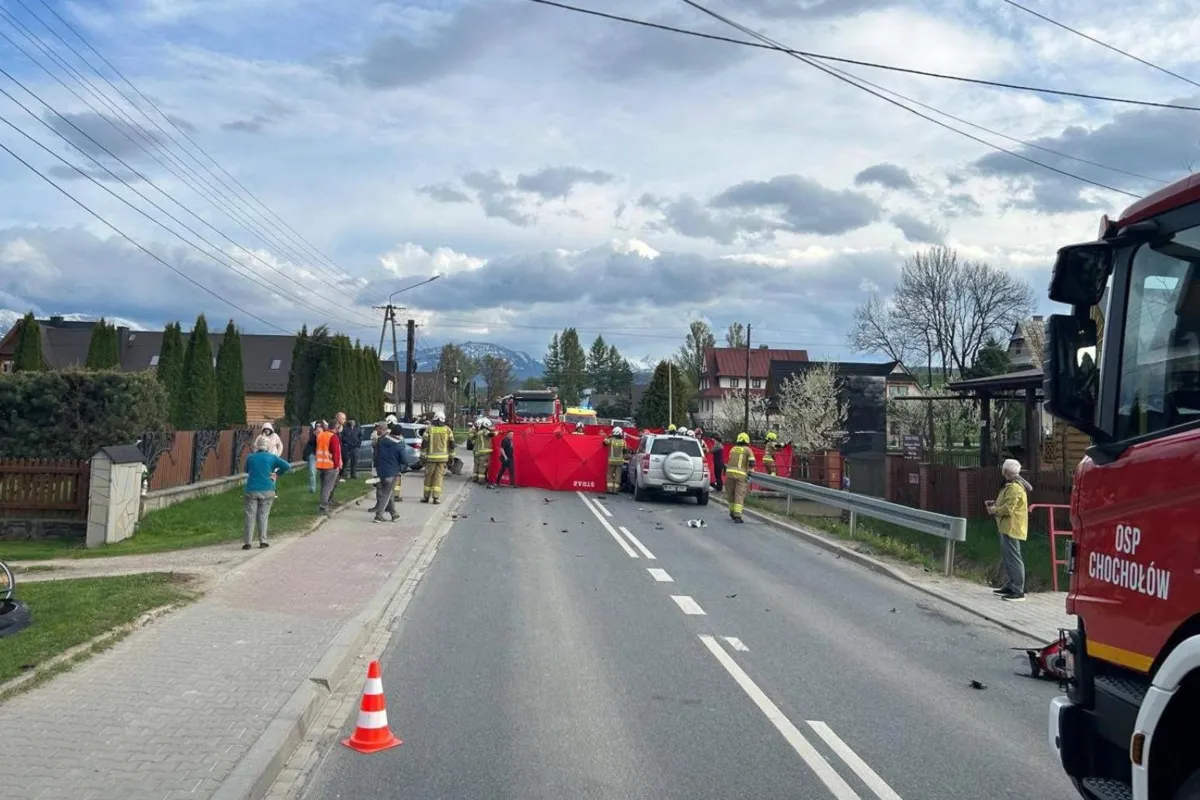 Tragiczny wypadek na Podhalu. Nie żyje 31-letni motocyklista