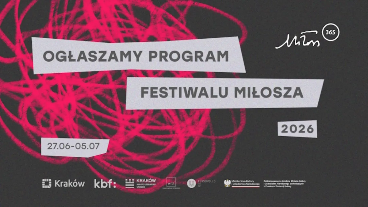 Znamy program 15. Festiwalu Miłosza w Krakowie