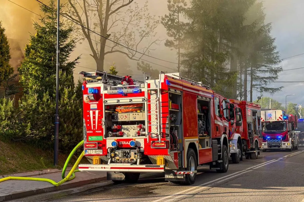 Pożar budynku mieszkalnego na zakopiańskich Krzeptówkach