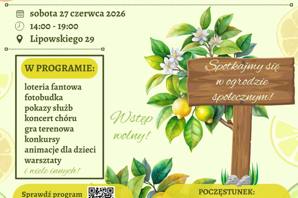 Rodzinny piknik  pełen atrakcji już 27 czerwca w Ogrodzie Społecznym Stary Bieżanów