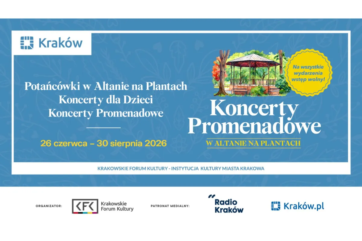 Koncerty Promenadowe już od 26 czerwca! Krakowskie Forum Kultury zaprasza na Planty!