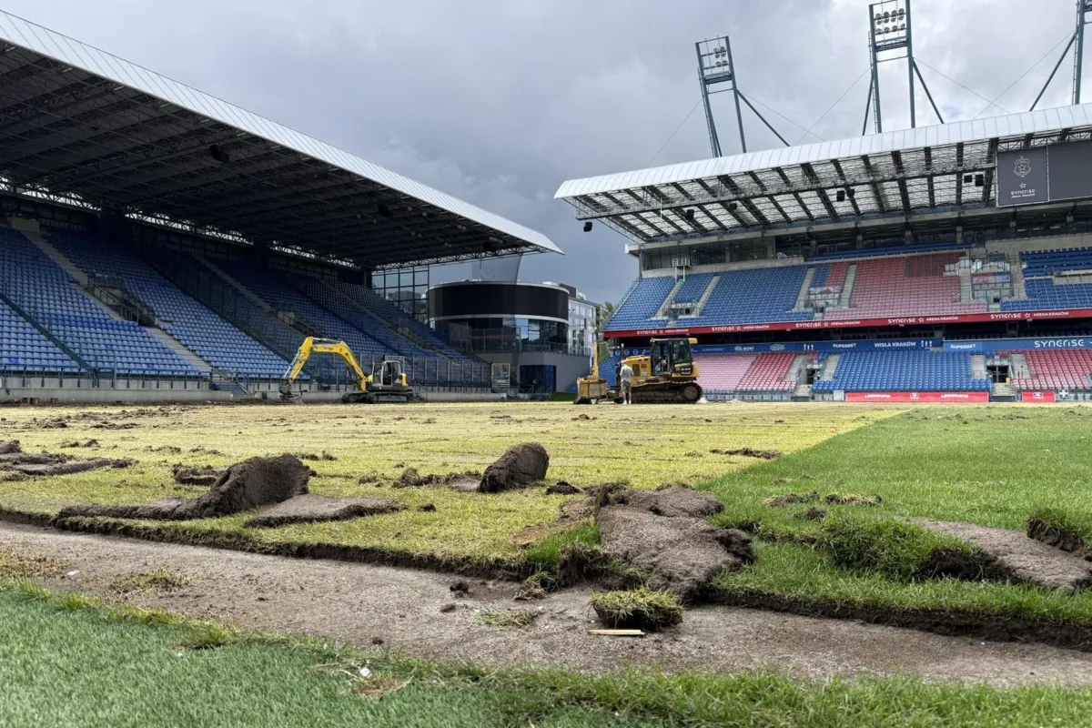 Wisła Kraków sprzedaje kibicom stadionową trawę. Tę zniszczoną podczas koncertu Sanah