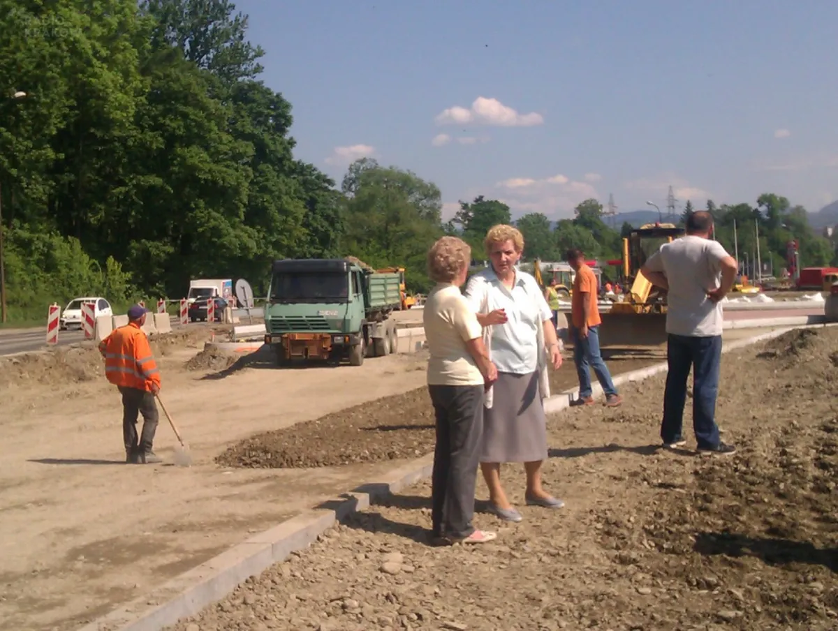 Protest mieszkańców ulicy Leszczynowej w Nowym Sączu