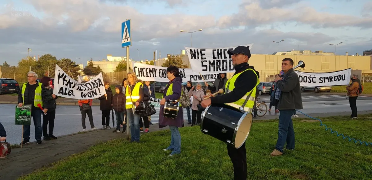 Protest mieszkańców Skawiny. Blokowali główną drogę przebiegającą przez miasto
