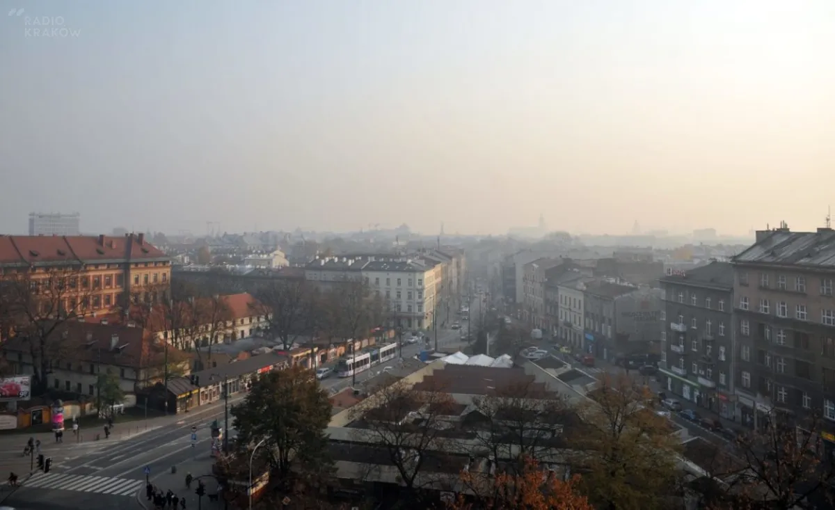 Mroźny i smogowy poranek w Małopolsce