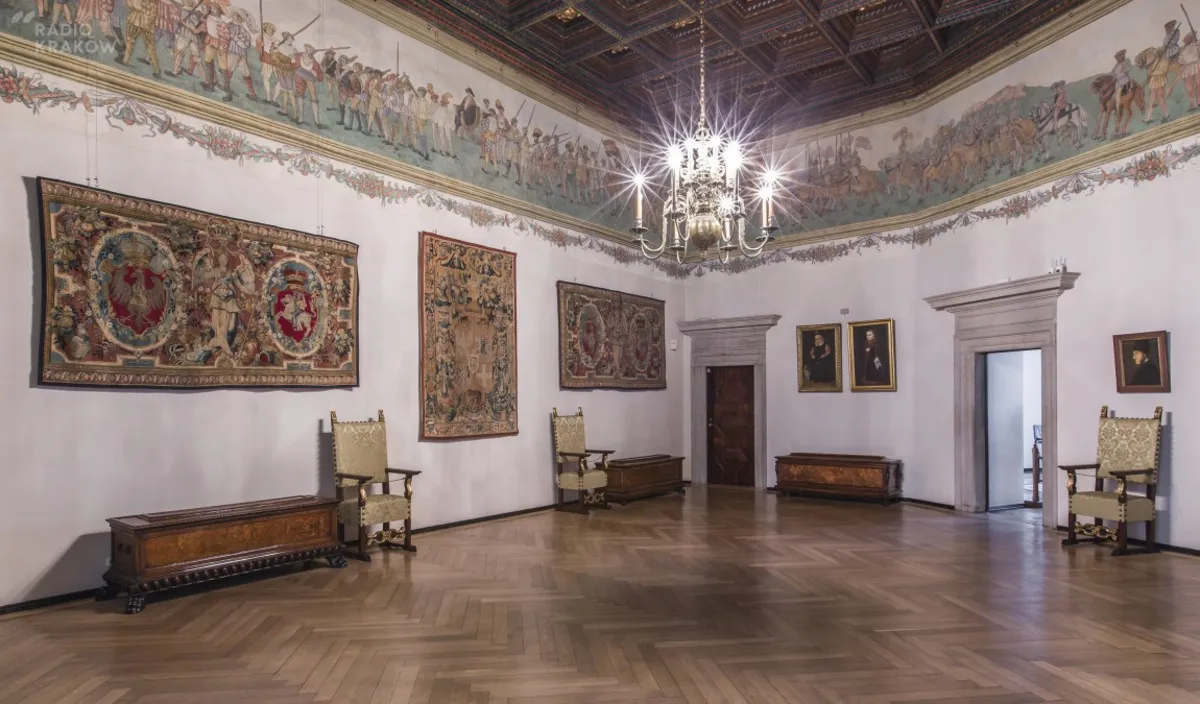 Arras herbowy Zygmunta Augusta z Wilna  na Wawelu 