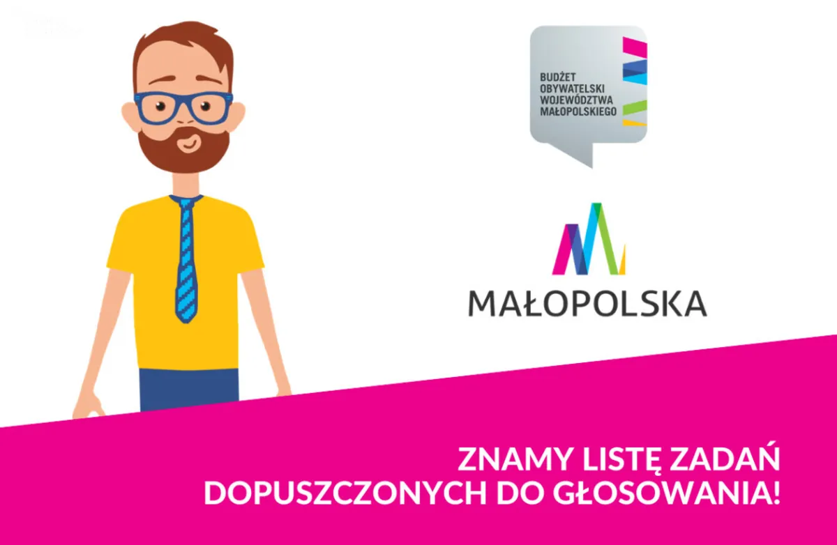 Znamy listę zadań dopuszczonych do głosowania w ramach Budżetu Obywatelskiego Małopolski