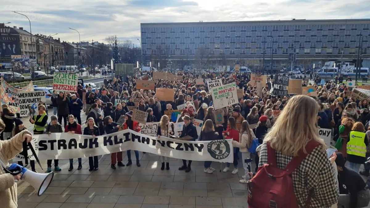Młodzieżowy Strajk Klimatyczny znów wyszedł na ulice Krakowa