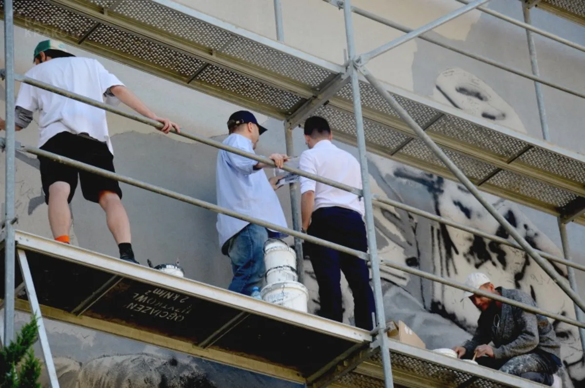 W Wadowicach powstaje patriotyczny mural