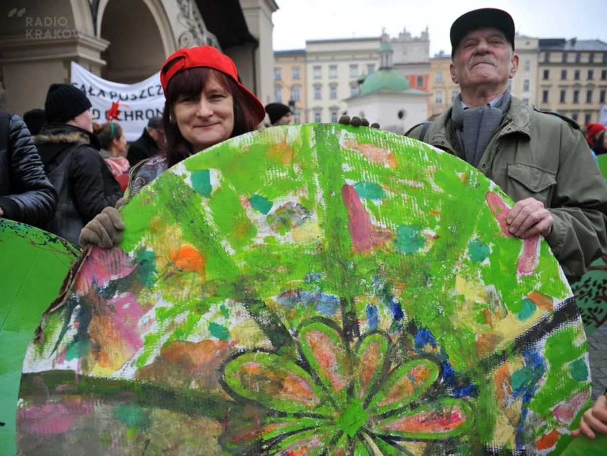 Protest przeciw wycince w Puszczy Białowieskiej