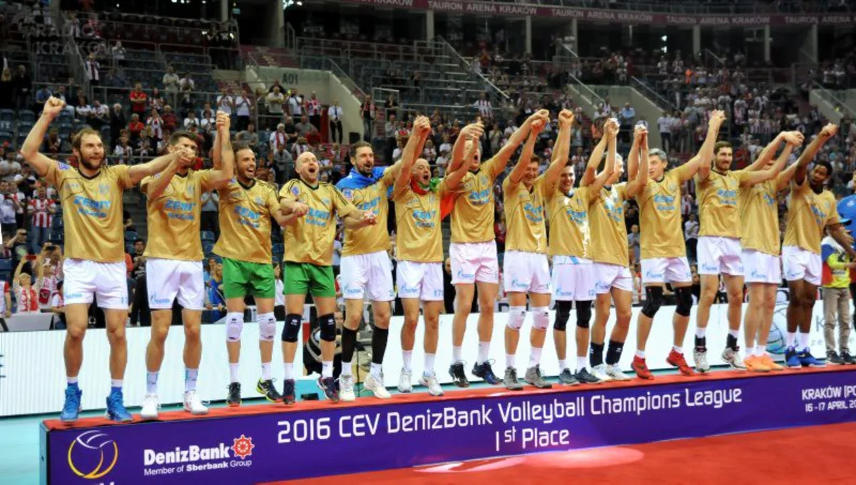 Zenit Kazań wygrał siatkarską Ligę Mistrzów w Krakowie 17.04.16 Fot.M.Lasyk