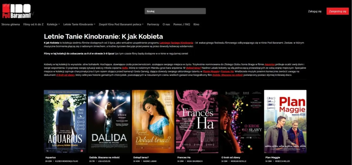 LETNIE TANIE KINOBRANIE online
