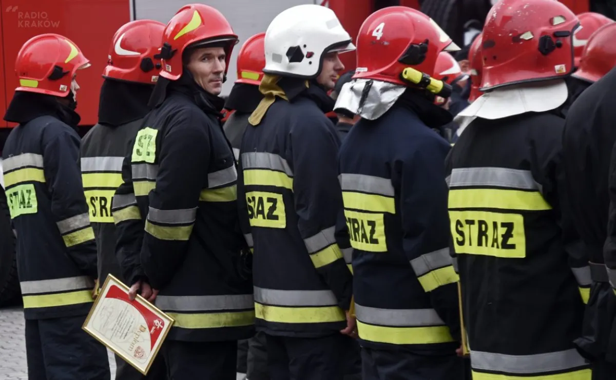 Strażacy otrzymali podziękowania za Światowe Dni Młodzieży. Fot. M.Lasyk