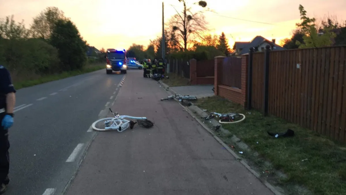 Chrzanów: motocyklista potrącił dwie rowerzystki