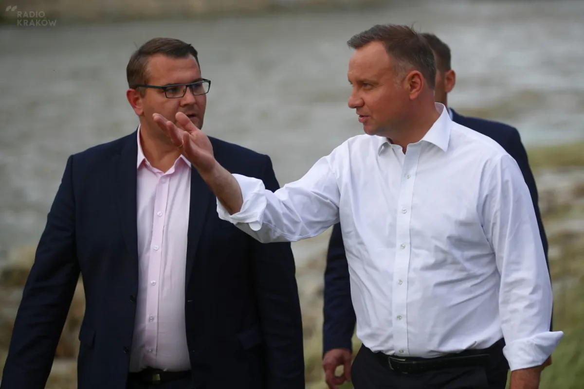 Prezydent odwiedził zniszczone przez ulewę Myślenice 