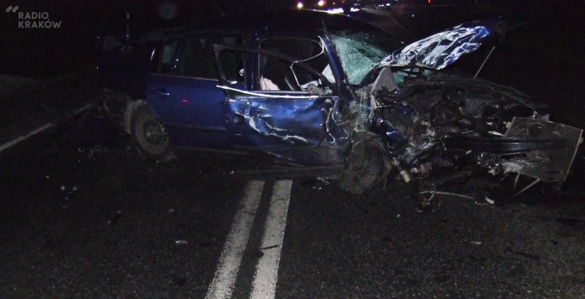 Wypadek w Dąbrowie koło Nowego Sącza na drodze krajowej nr 75