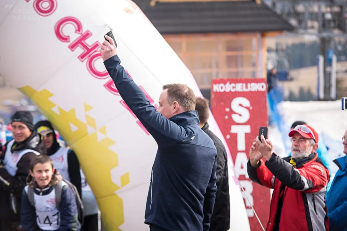 Prezydent Andrzej Duda w Witowie: bieg "Szlak bez Granic" 