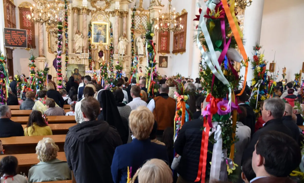 Konkurs Palm Wielkanocnych i procesja z Jezuskiem na osiołku w Tokarni