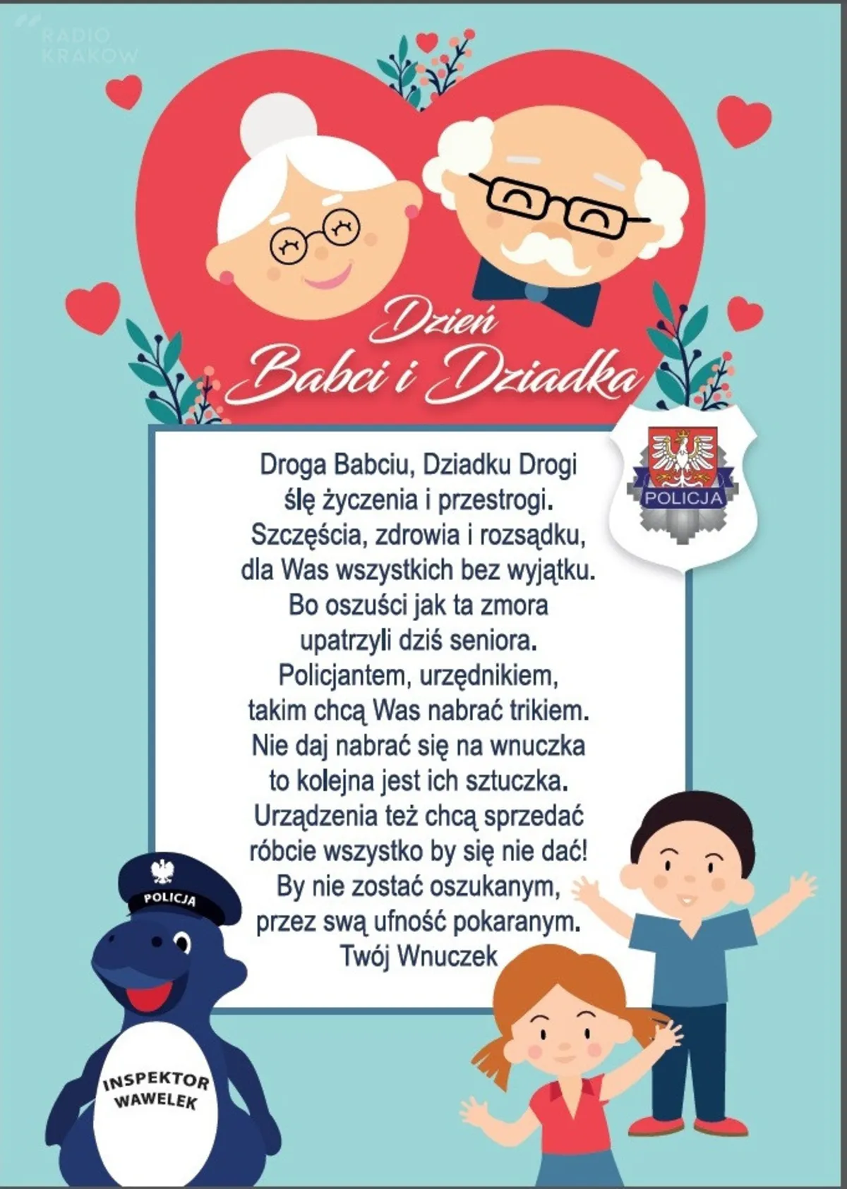 Kartki edukacyjne dla babć i dziadków przygotują... wnuczki i wnuczkowie