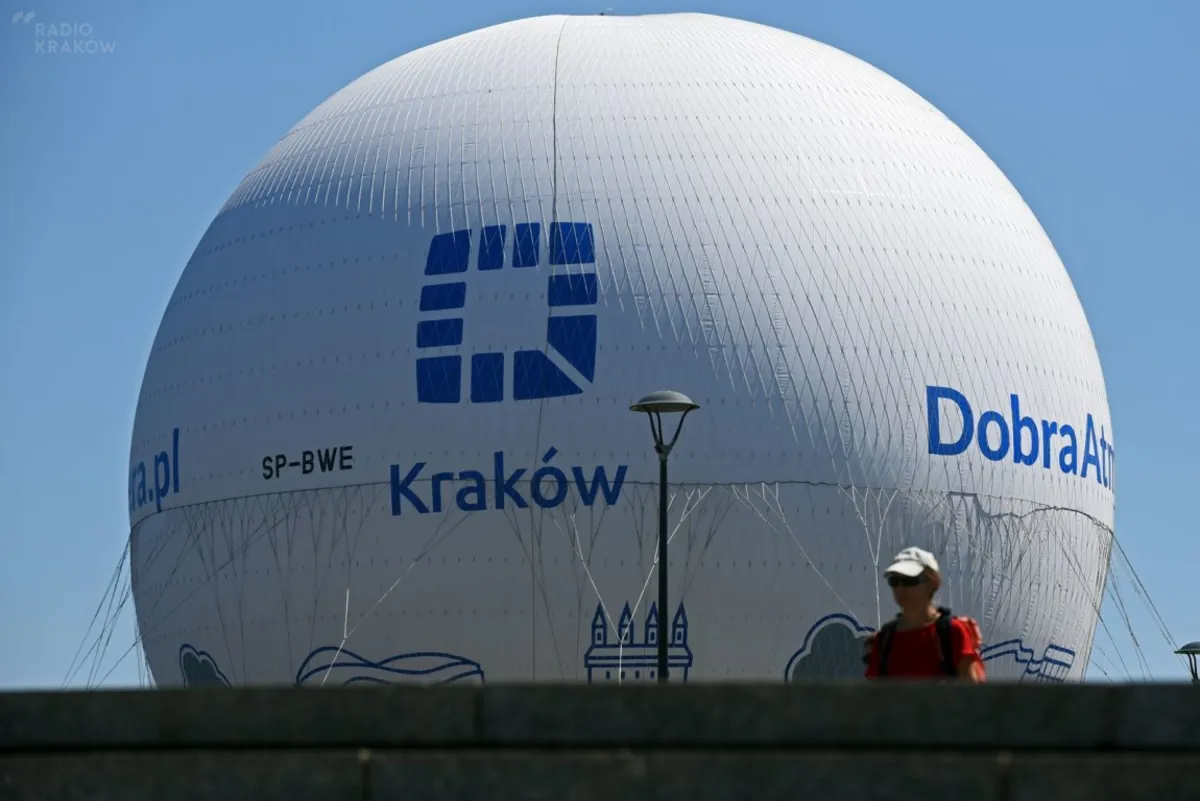 Balon widokowy pokazuje stan jakości powietrza