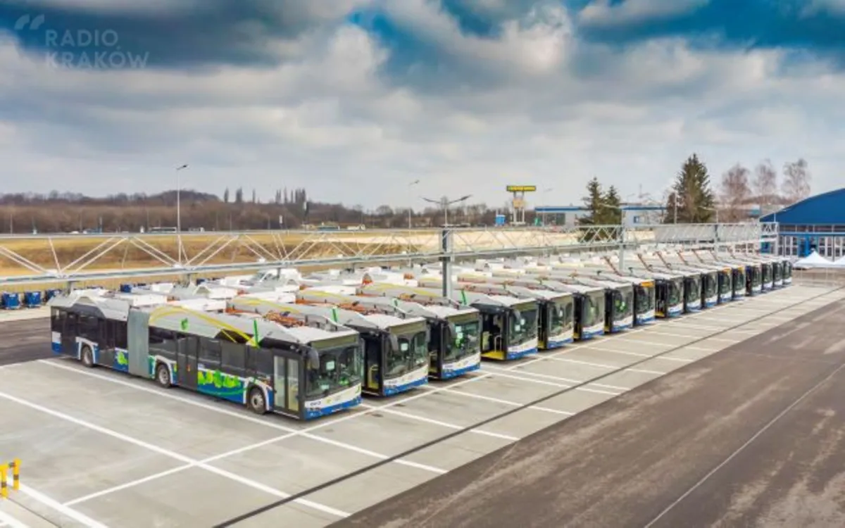 Elektryczne autobusy obsługują kolejną linię w Krakowie