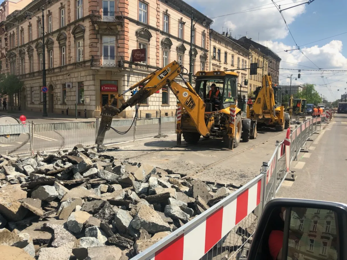 Ruszył remont torowiska na skrzyżowaniu ulic Lubicz i Rakowickiej