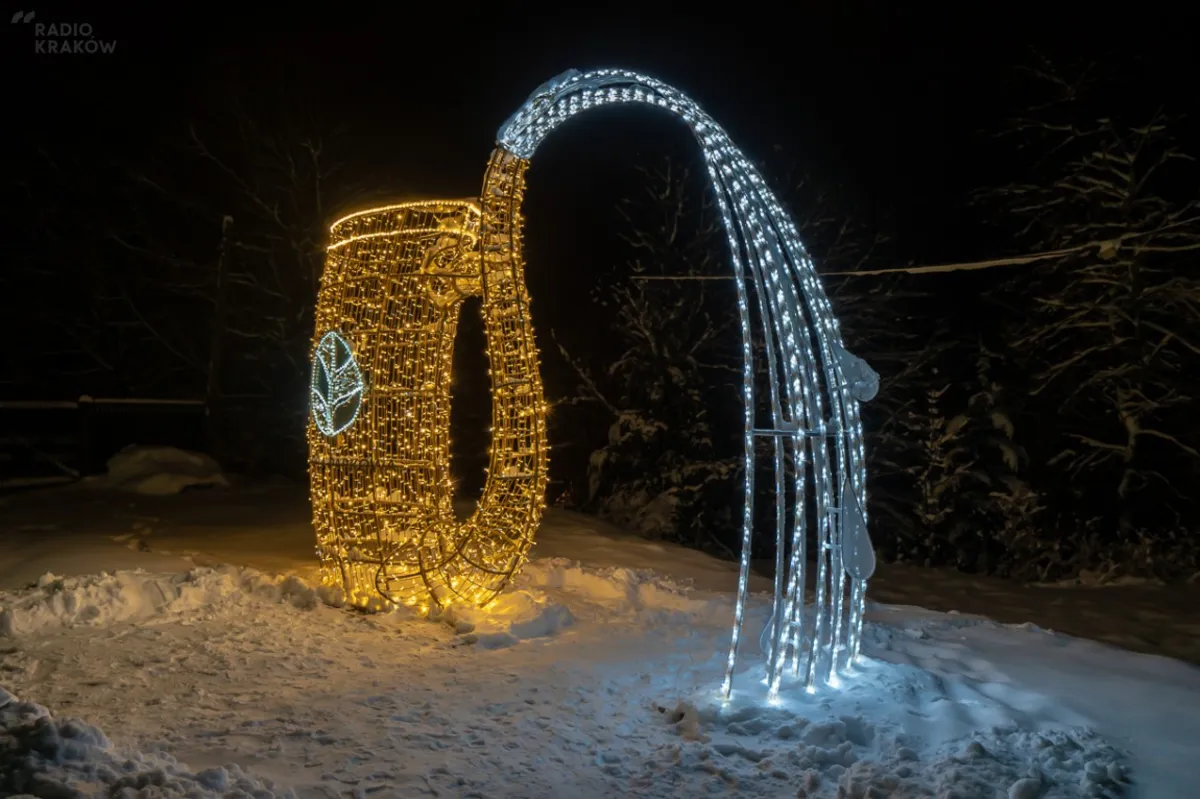 Krynica-Zdrój rozświetlona świąteczną iluminacją