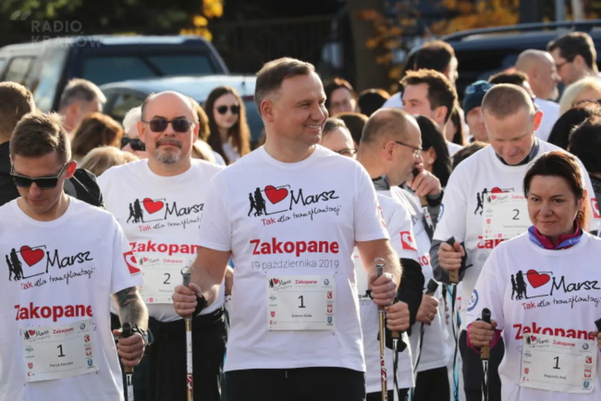 Prezydent Andrzej Duda wziął udział w marszu "Tak dla transplantacji"