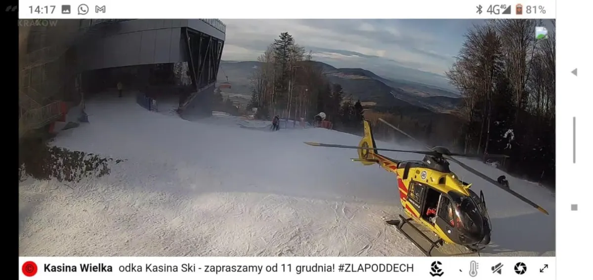 Groźny wypadek narciarski w Kasinie