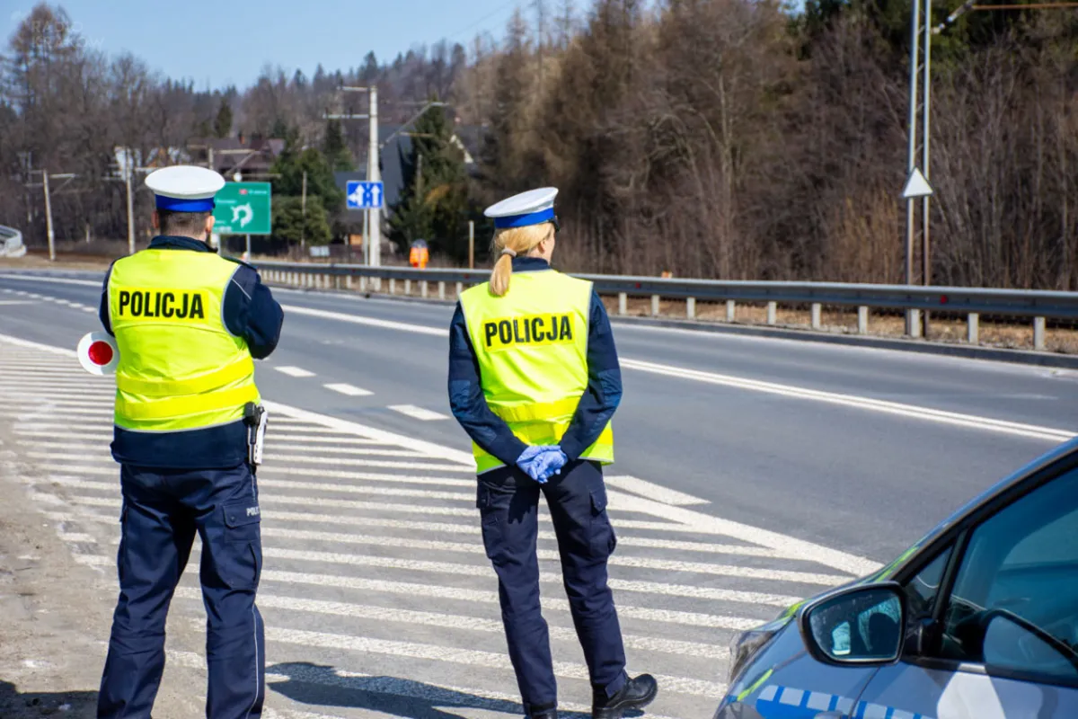 Kontrola pojazdów na wjeździe do powiatu tatrzańskiego