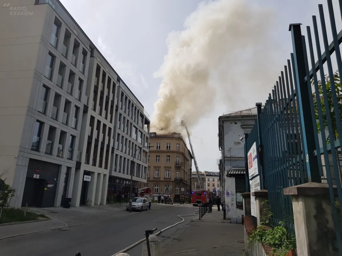 Pożar kamienicy  na ul. Rajskiej
