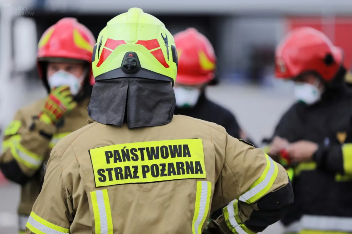 Ćwiczenia straży pożarnej w Niepołomicach