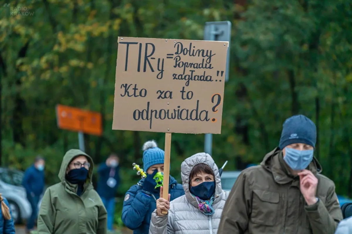 Stary Sącz. Protest przeciwko obwodnicy Piwnicznej