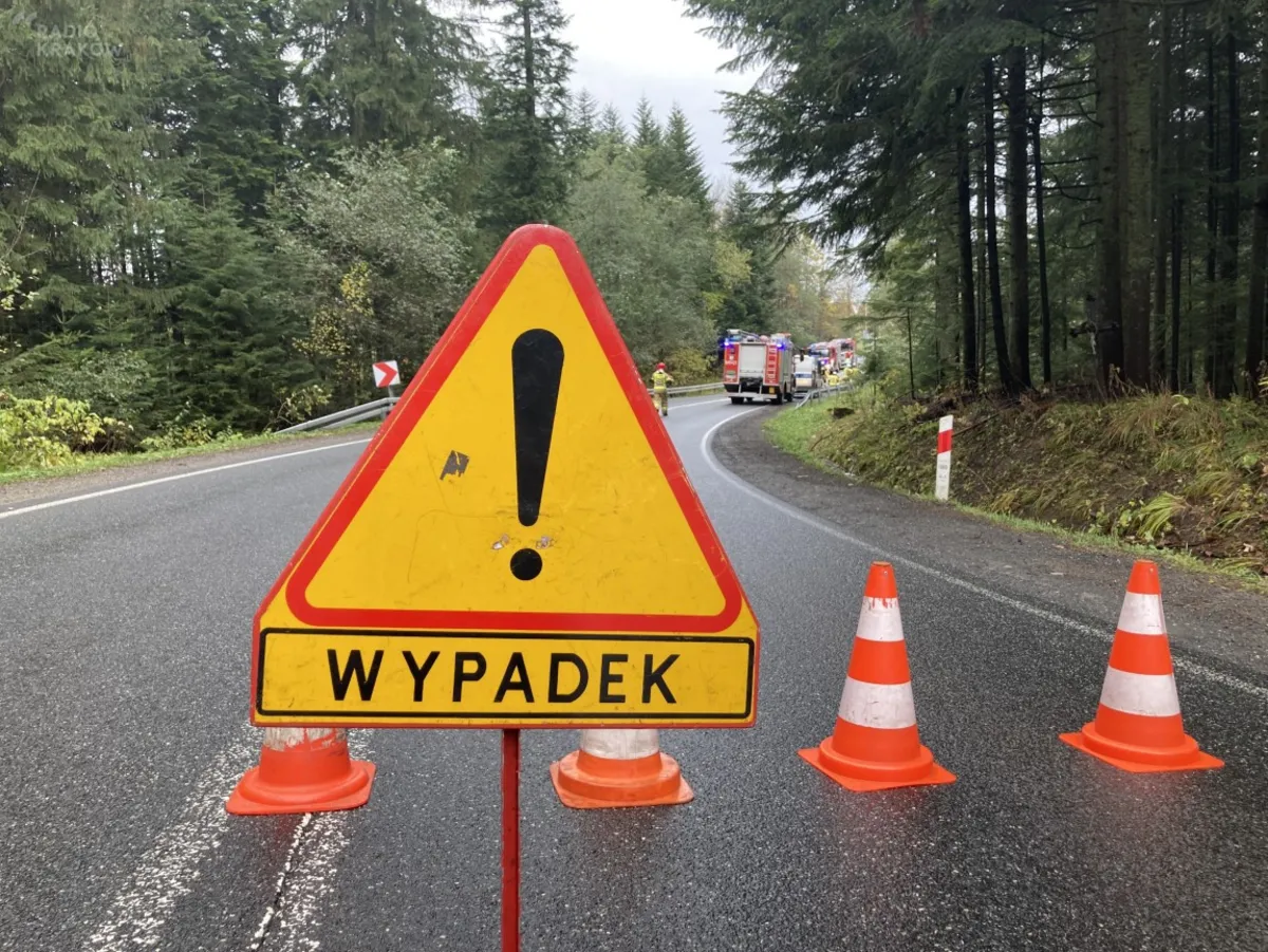 Wypadek w Kościelisku na ulicy Strzelców Podhalańskich
