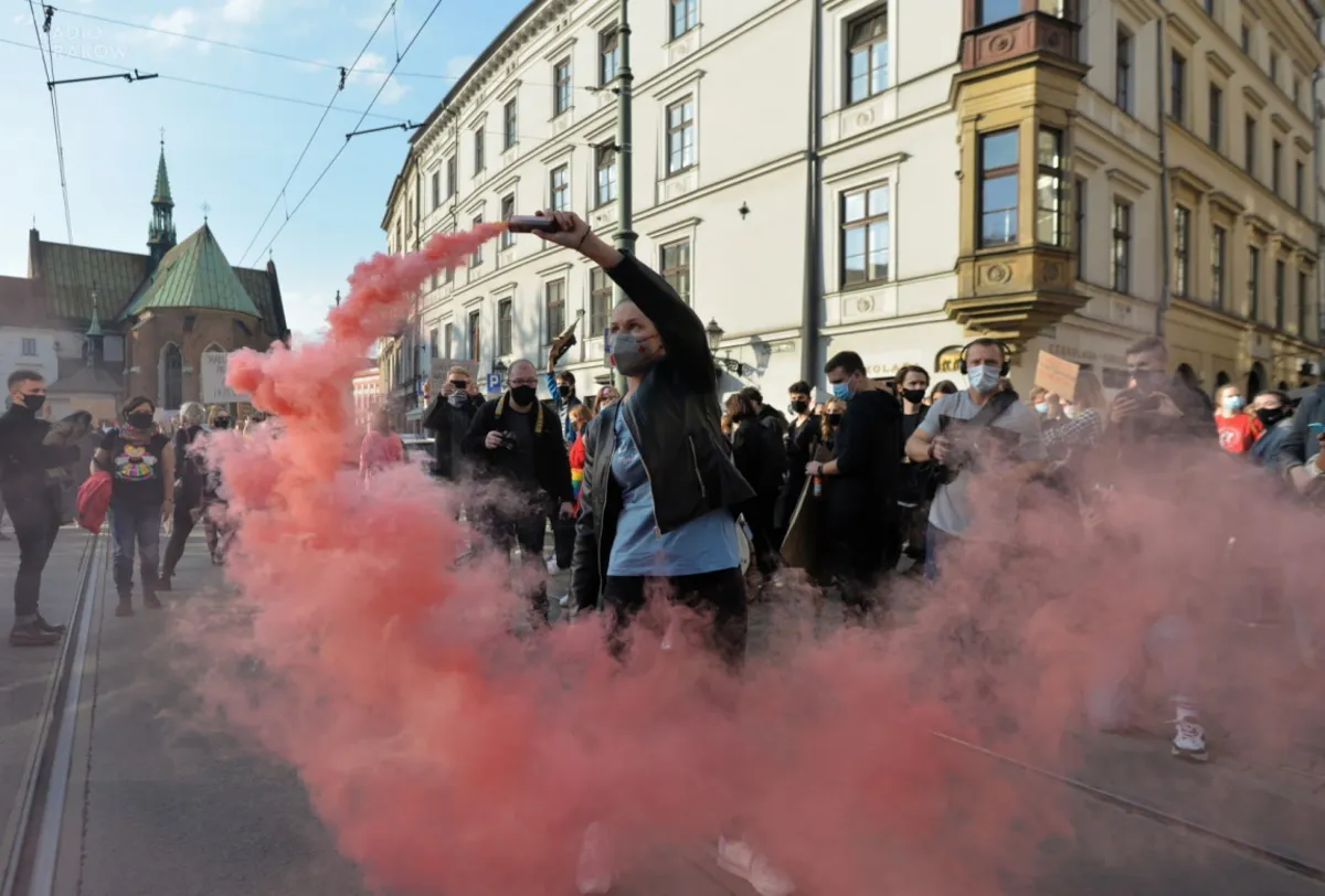 Protest w Krakowie